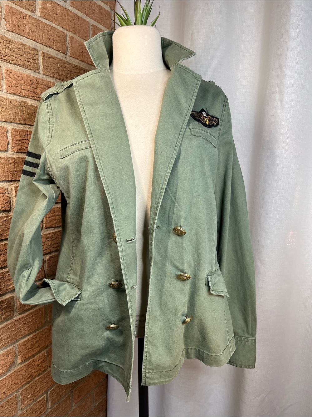 CAbi Style 326 Olive Green Small Utility Blazer jacket Shacket